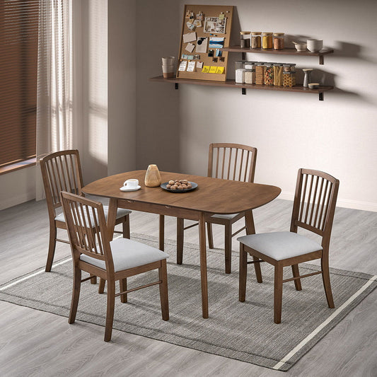 ACTU Extendable Dining Table Set for Small Spaces (Seats 4–6, Solid Wood)