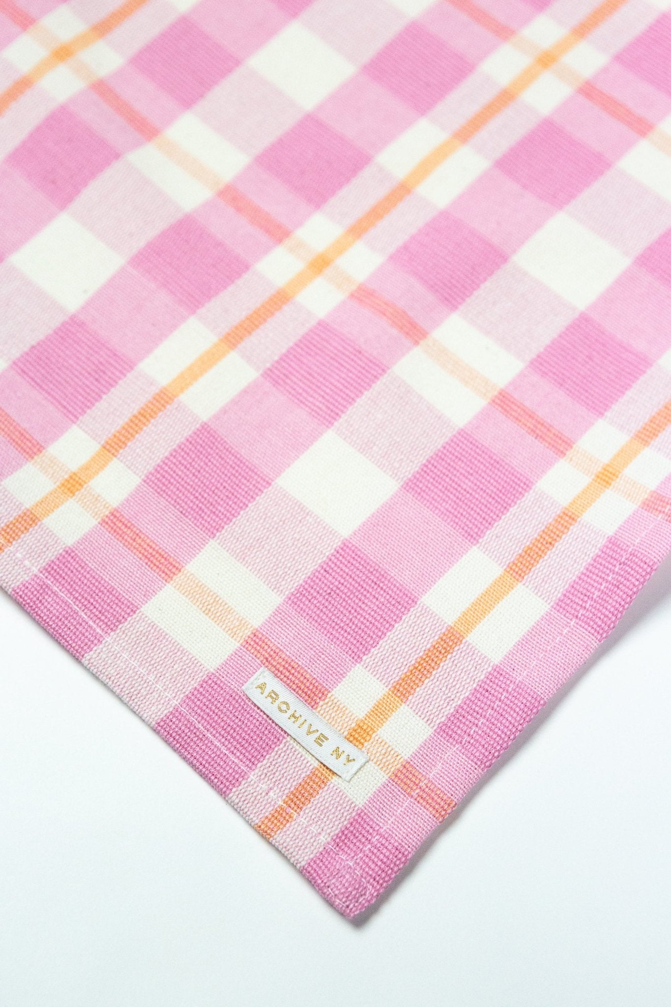 Abigail Plaid Placemat in Bubblegum