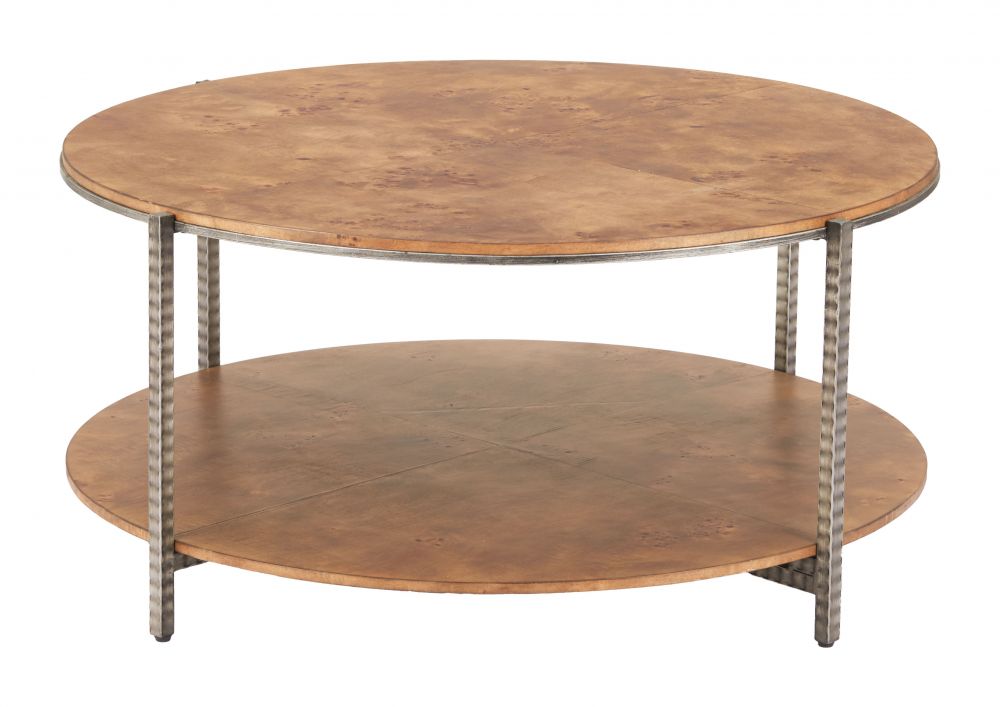 Adna Wood Top Brown Coffee Table