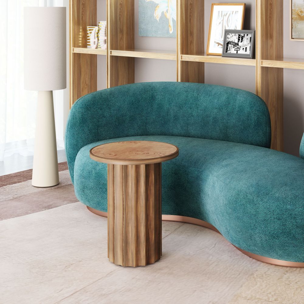 Afinato Wooden Brown Side Table