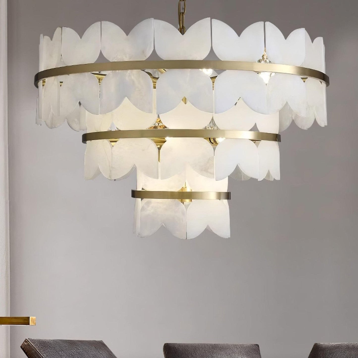Alabaster Cloudscape Chandelier 11.8"