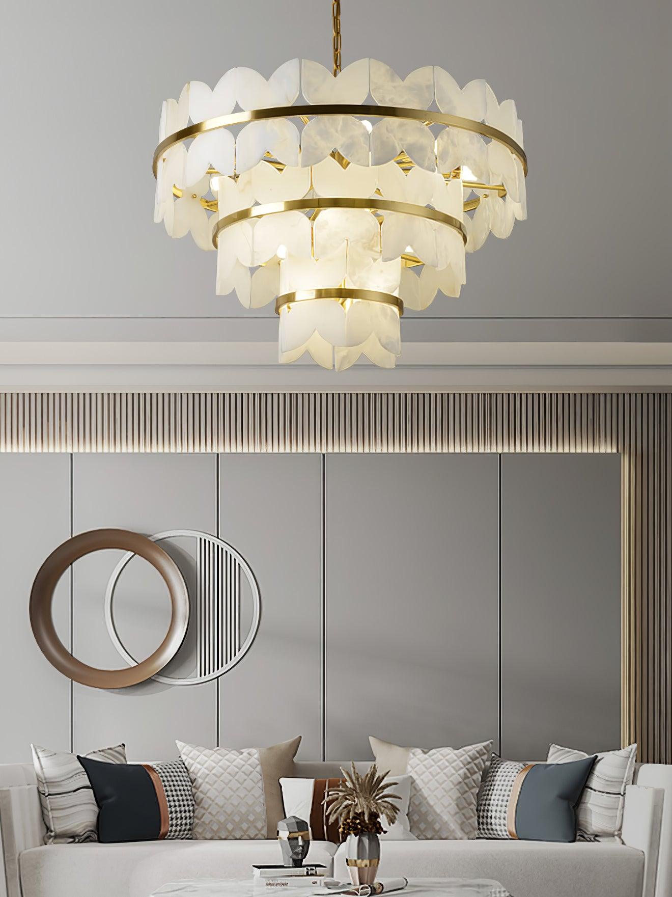 Alabaster Cloudscape Chandelier 11.8"