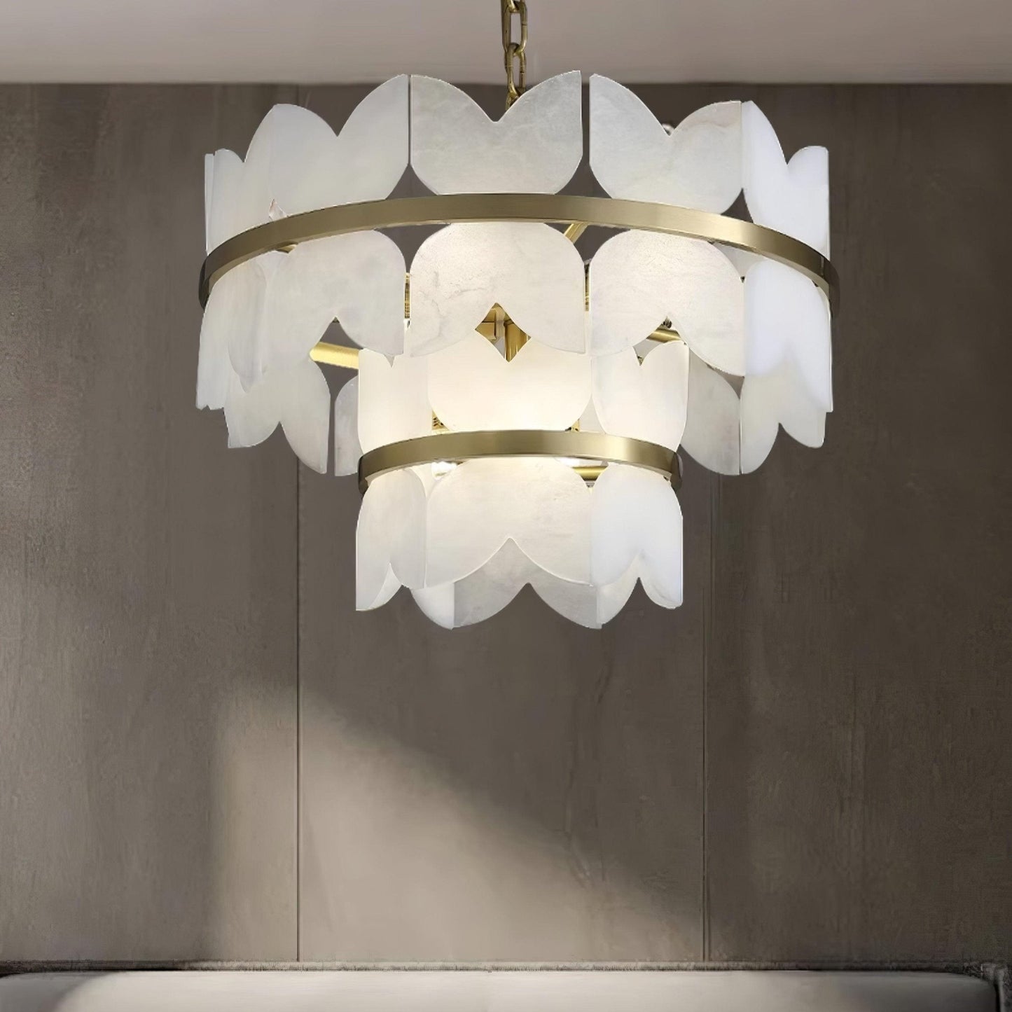 Alabaster Cloudscape Chandelier 11.8"