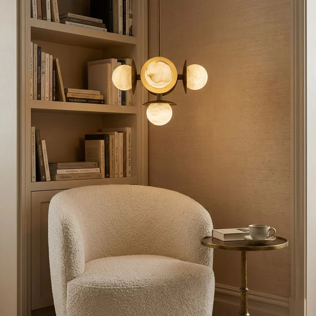 Alabaster Orb Cluster Chandelier