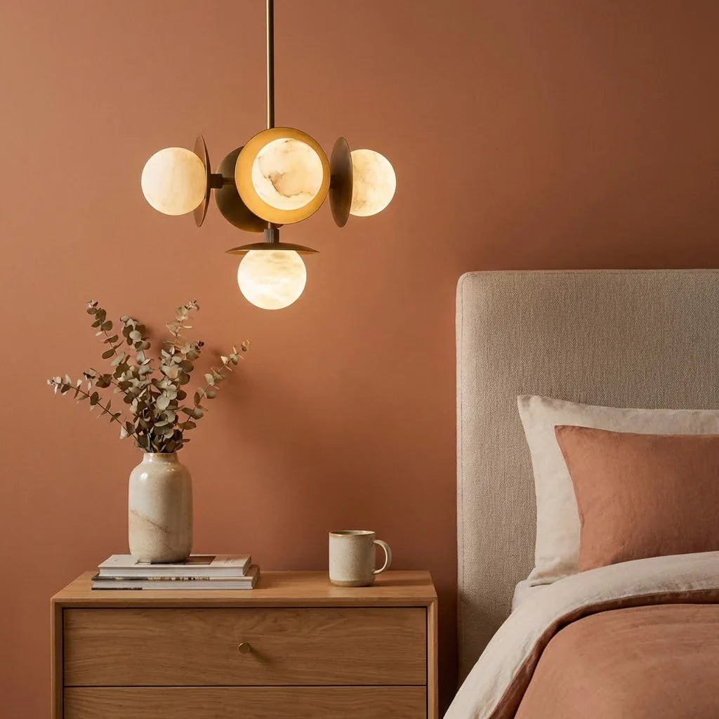 Alabaster Orb Cluster Chandelier