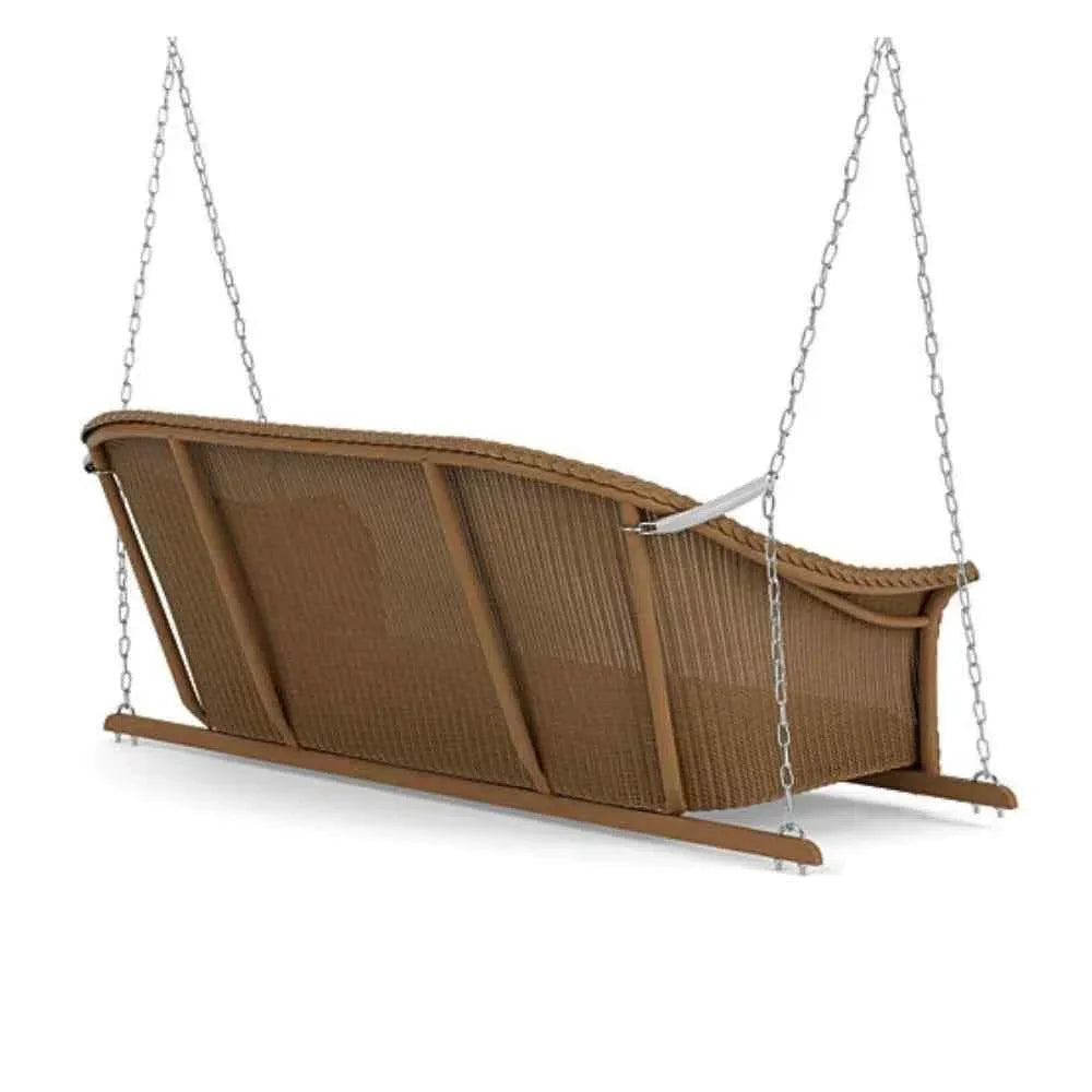 All Seasons Settee Swing Padded Seat Wicker Outdoor