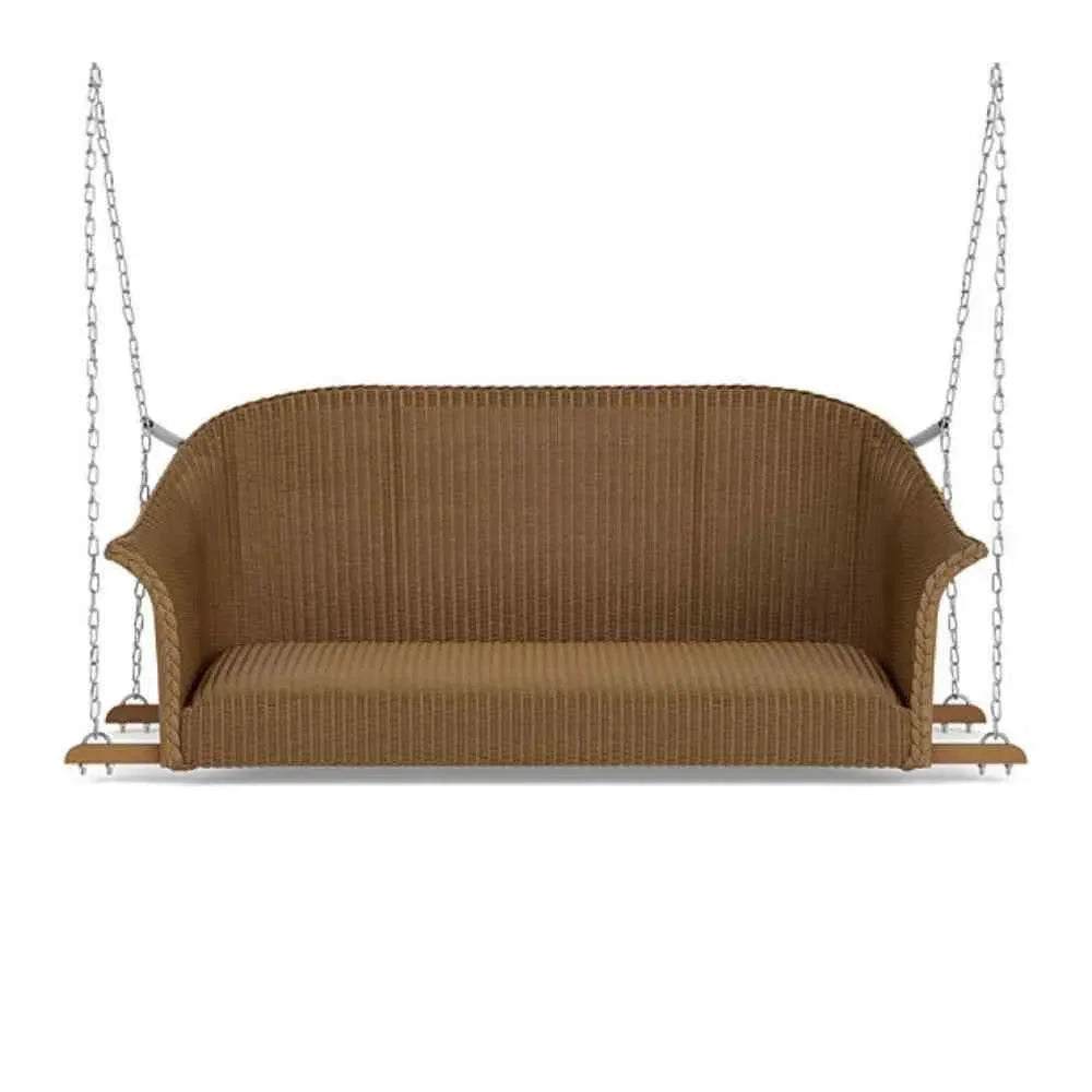 All Seasons Settee Swing Padded Seat Wicker Outdoor
