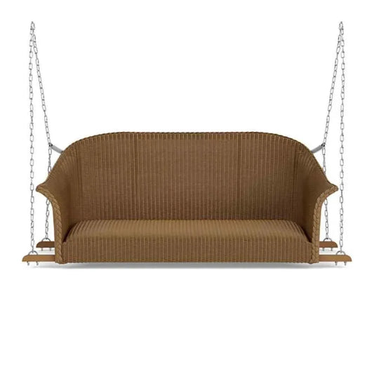 All Seasons Settee Swing Padded Seat Wicker Outdoor
