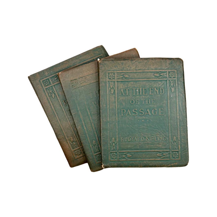 Antique Pocket Bound Books (Kipling, 1920s) - Set of 3