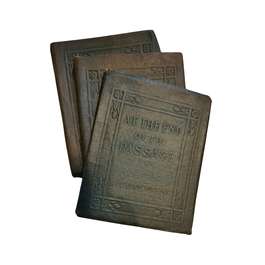 Antique Pocket Bound Books (Kipling, 1920s) - Set of 3