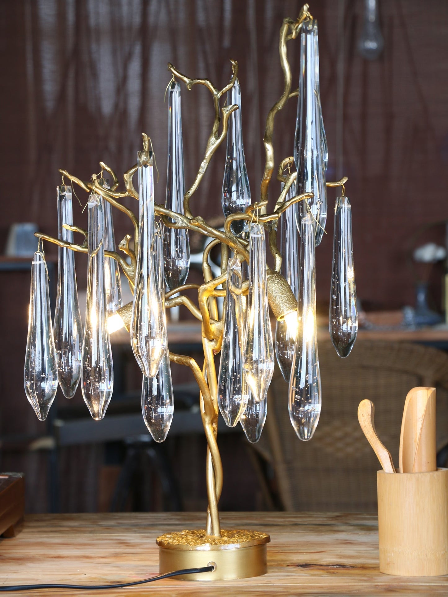 Aqua Willow Table Lamp