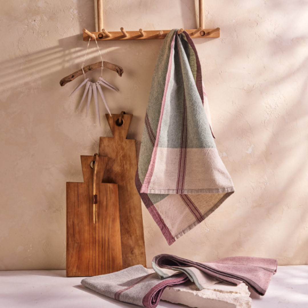 Lula Kitchen Towel, Set of 3, Moss