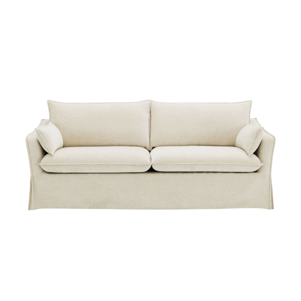 Beige sofa on a white background