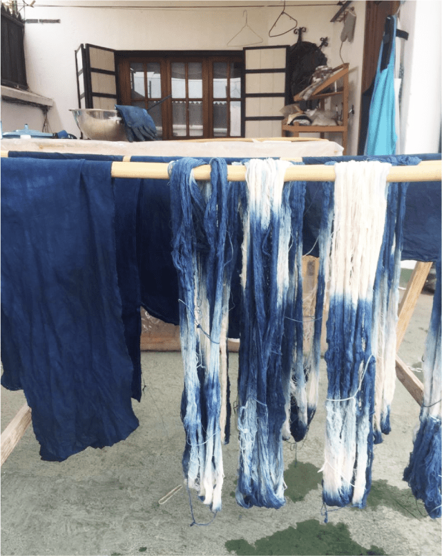 Antigua Pillow - Natural Indigo