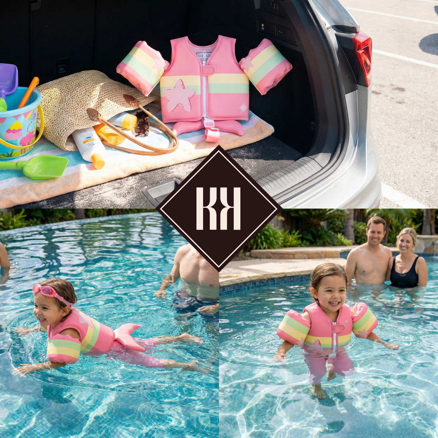 Floating Jackets with Sleeves for Bool or Beach | 1-3 Years | Ocean Gems