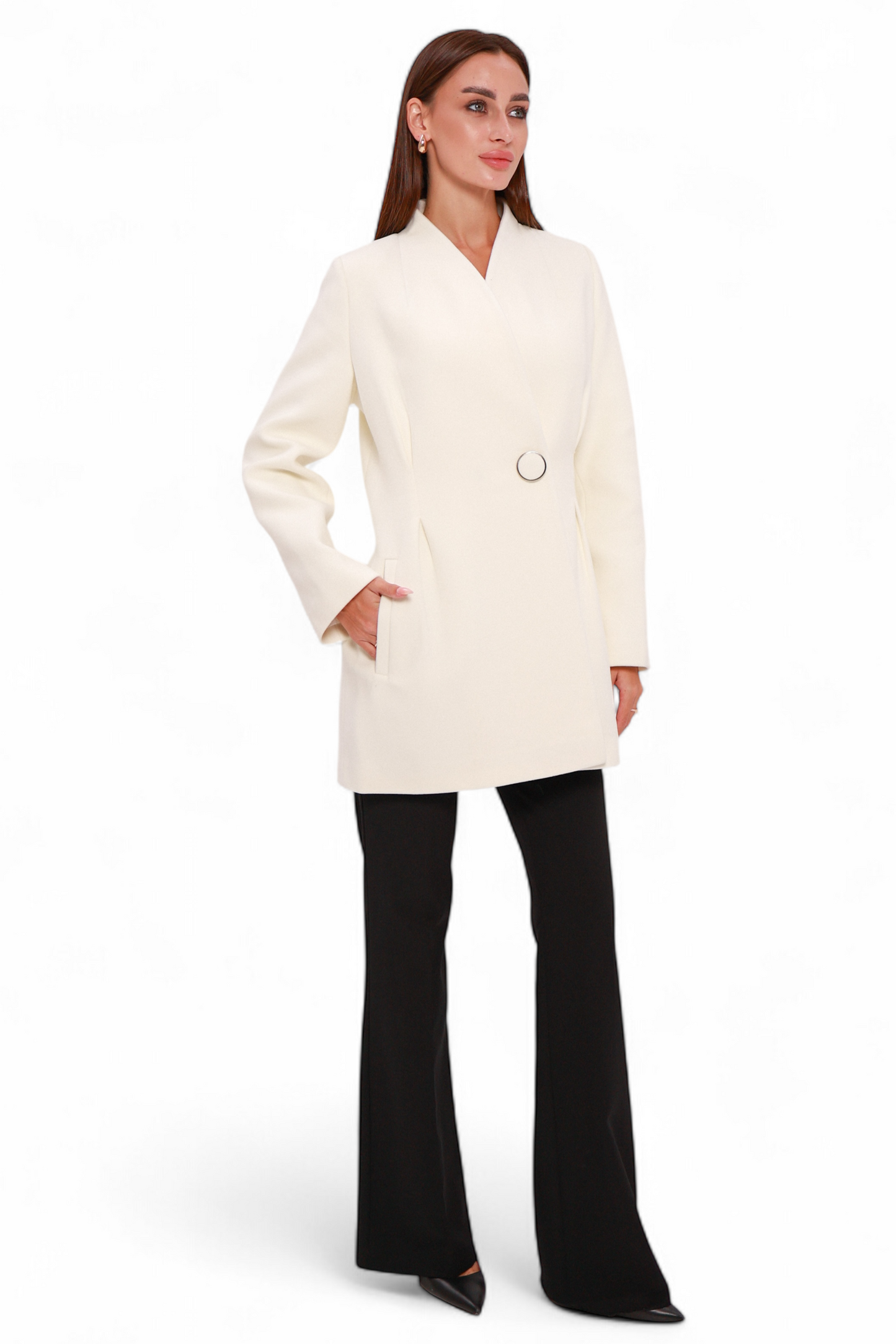 Opéra Cashmere Blend Overcoat in White