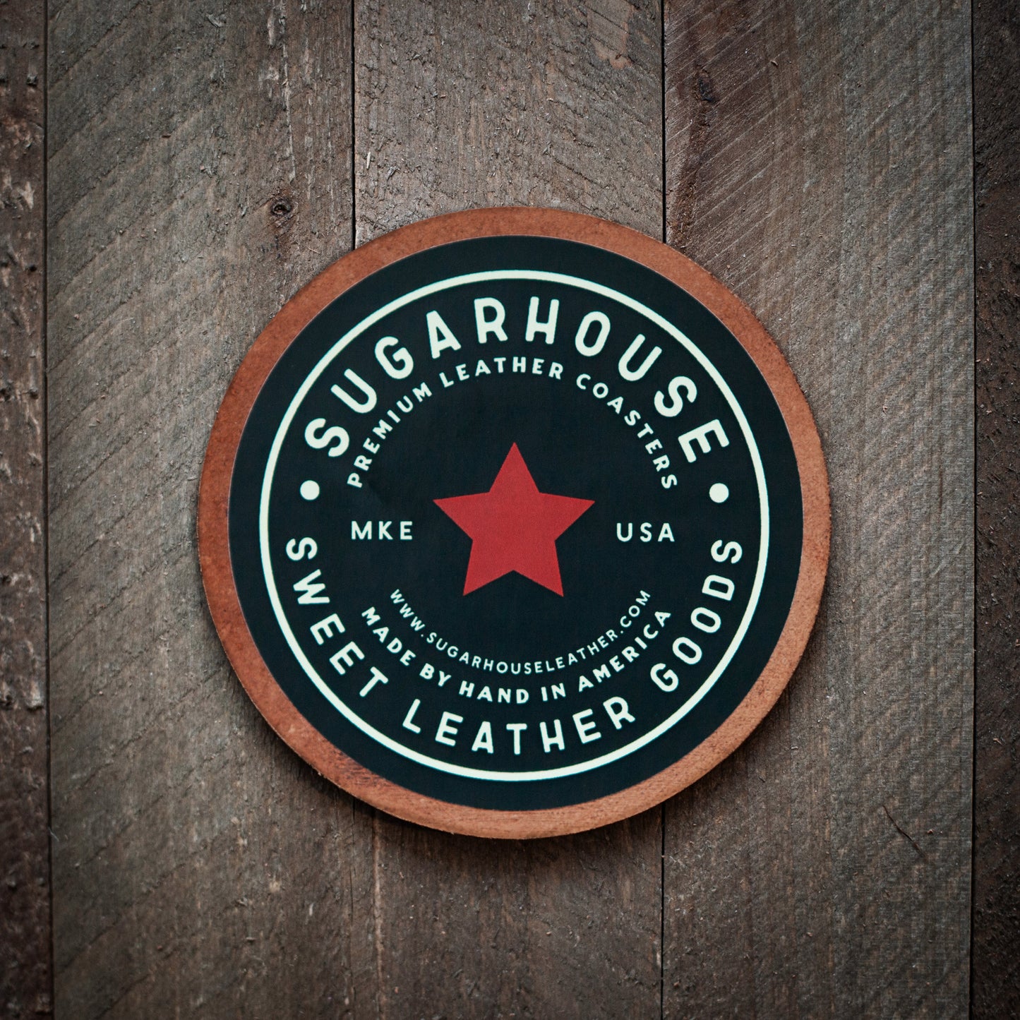 Buffalo Bison Leather Coaster