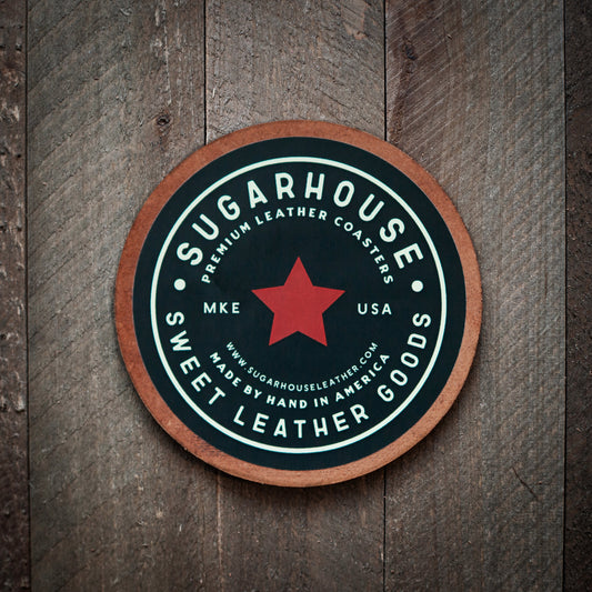 Buffalo Bison Leather Coaster