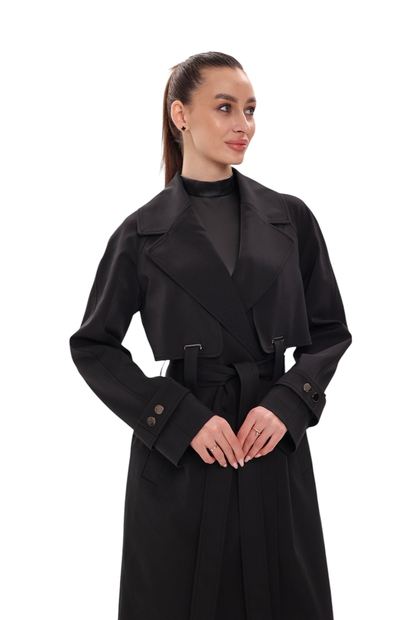 Karina Trench Coat in Black
