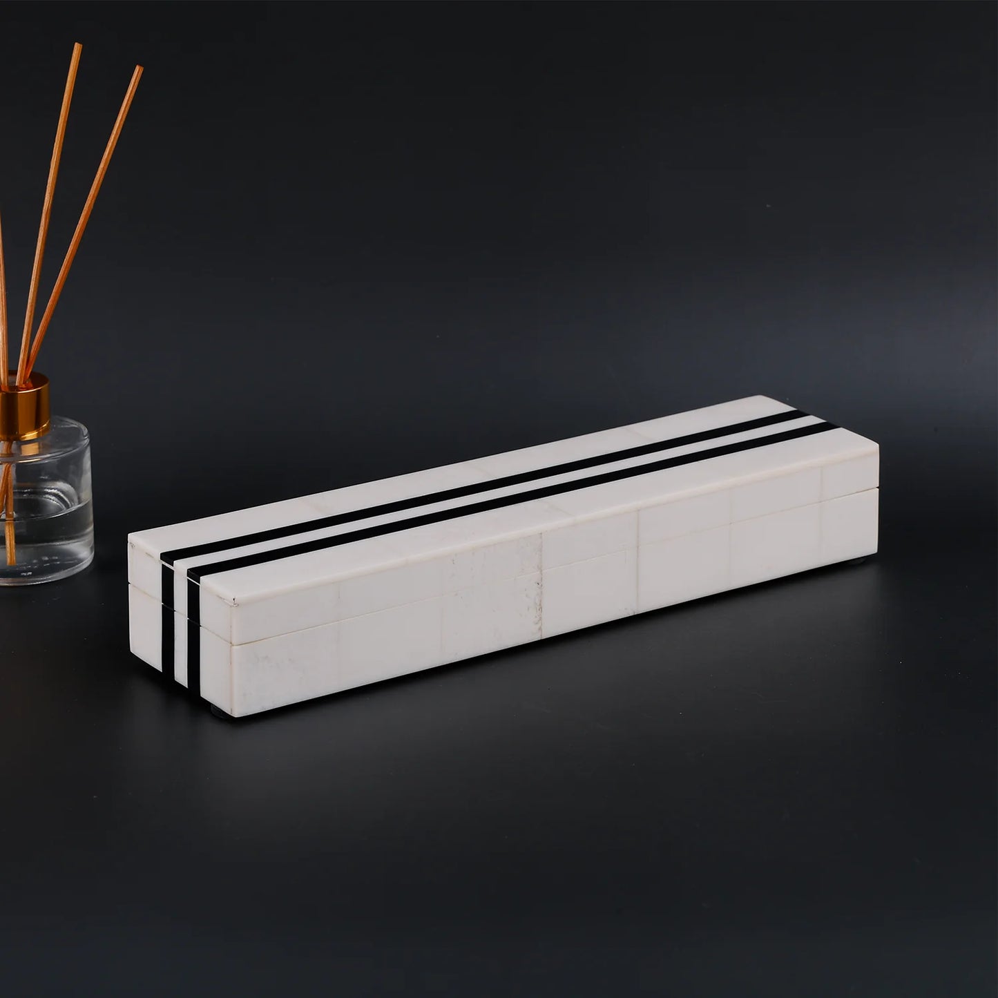 Black White Resin Inlay Decorative Storage Box – Mono Sprint Collection (7 Sizes)