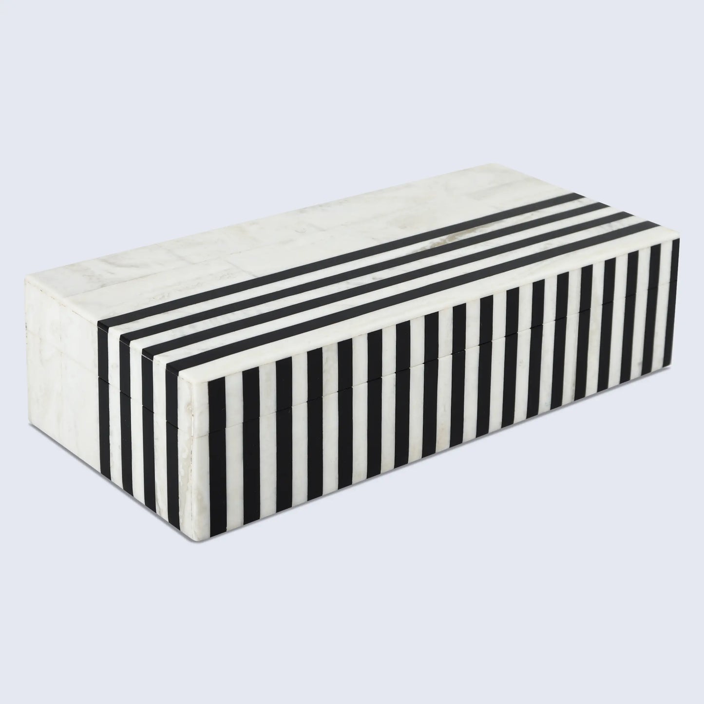 Black White Resin Inlay Decorative Storage Box – Mono Lead Collection (7 Sizes)