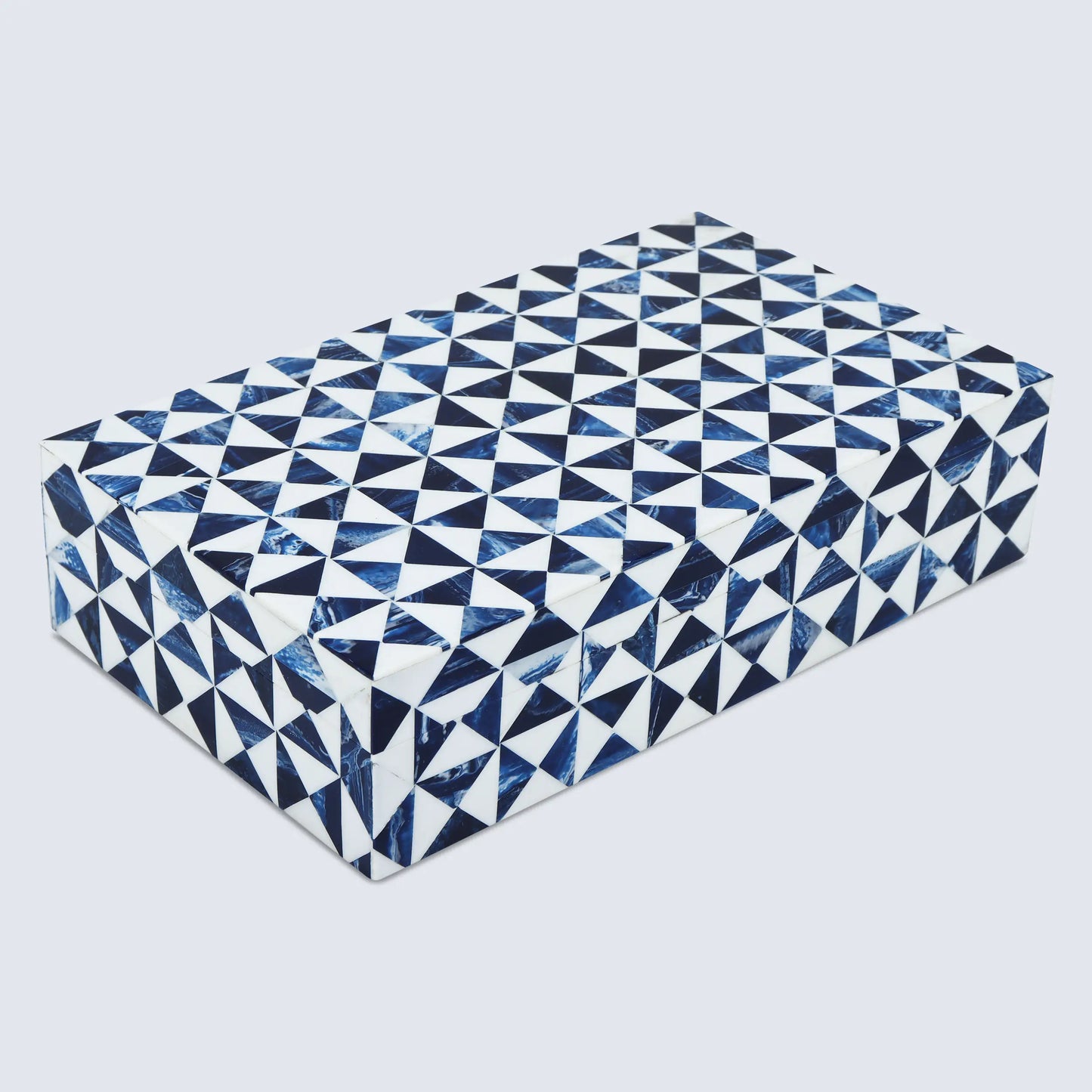Blue and White Resin Inlay Storage Box – Marquet Indigo Collection