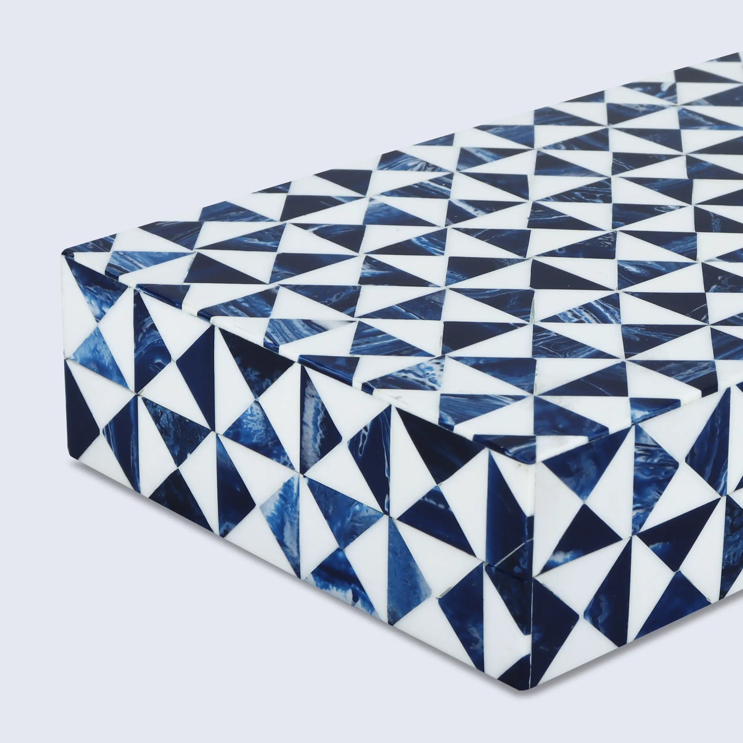 Blue and White Resin Inlay Storage Box – Marquet Indigo Collection