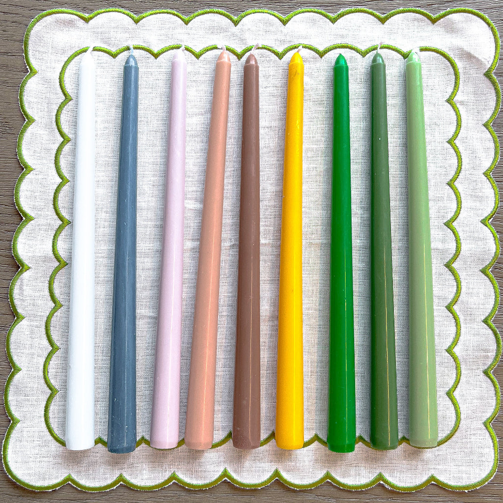 Extra Tall Baby Blue Taper Candle, 1 Case of 24 Packs (4 Candles per Pack)