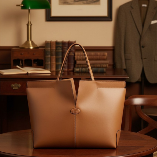 Tod’s Di Bag Folio Leather Tote - Italian Calfskin Luxury Shoulder Bag