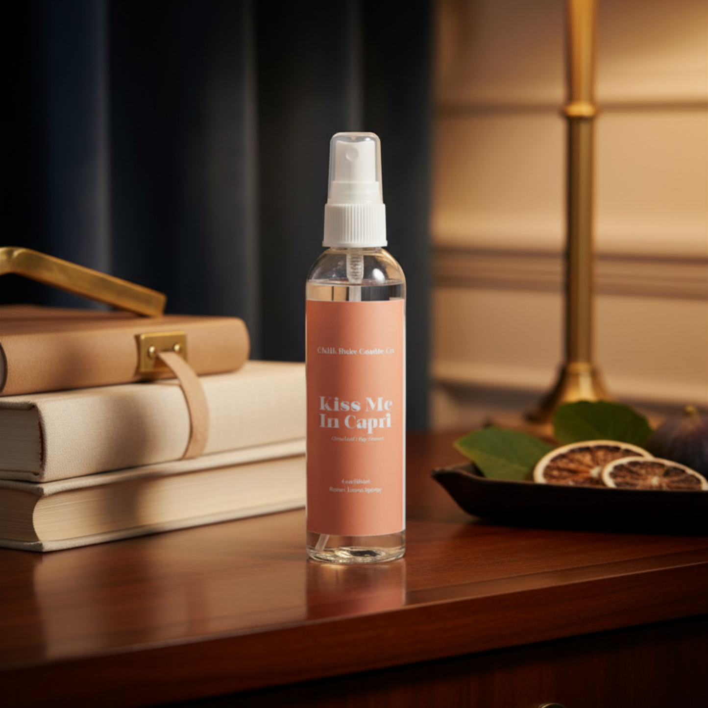 Capri Kiss Room & Linen Spray - Olive Leaf, Fig & Citron - 4 oz Fine Mist Spray