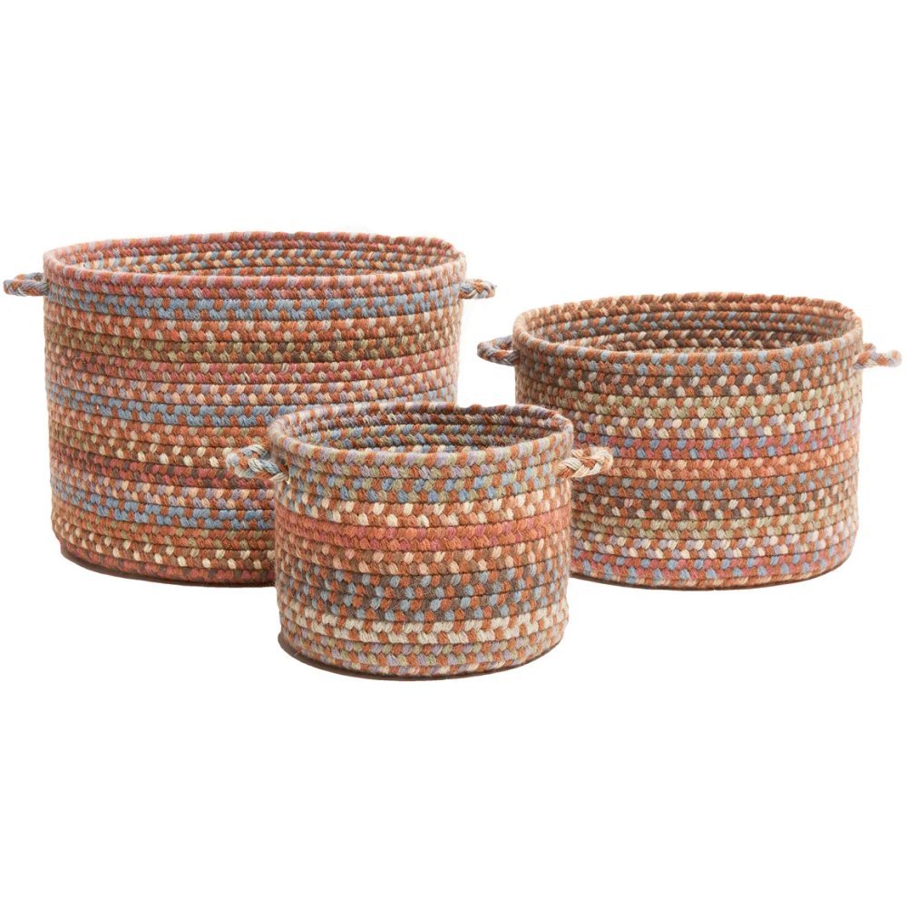 Bar Harbor Wood Braided Handmade Basket 3PC