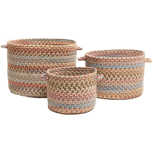 Bar Harbor Wood Braided Handmade Basket 3PC