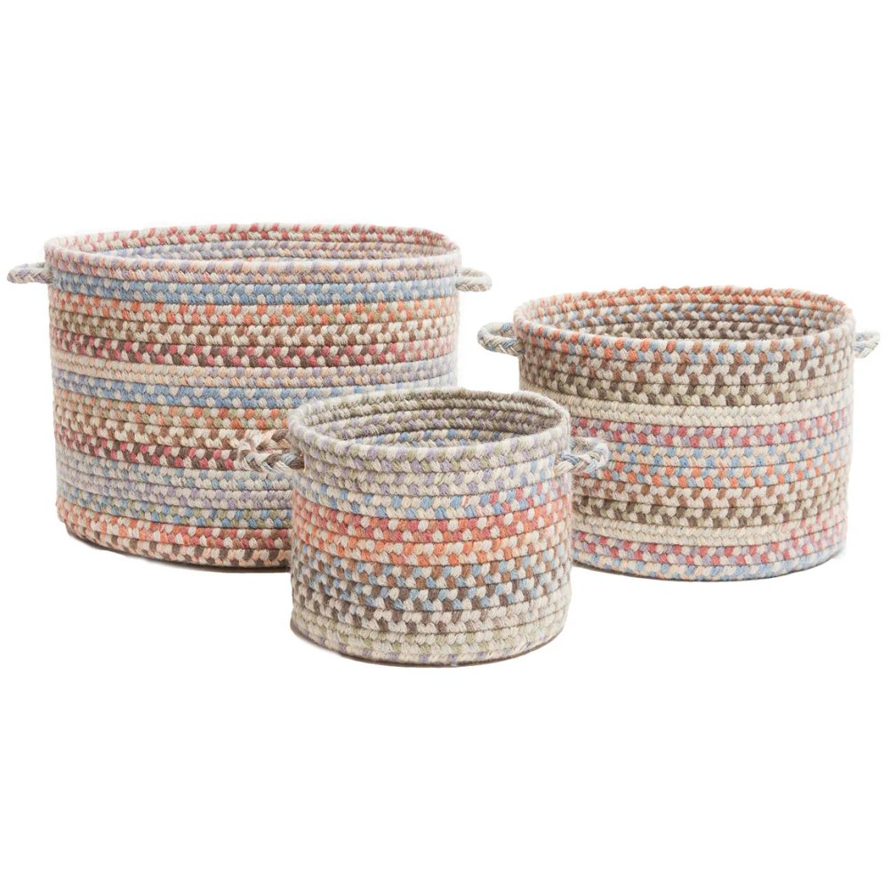 Bar Harbor Wood Braided Handmade Basket 3PC