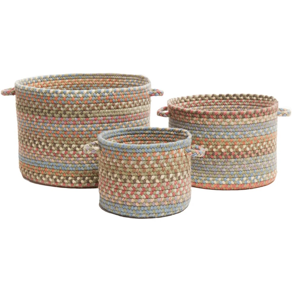 Bar Harbor Wood Braided Handmade Basket 3PC