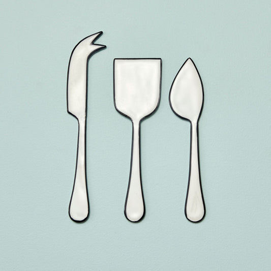 Harlow Cheese Set, White
