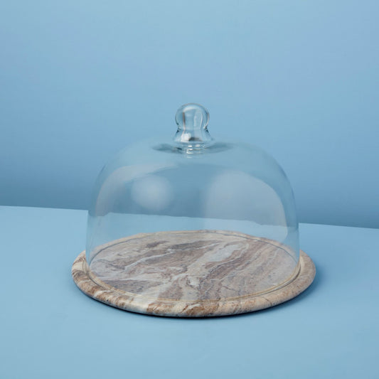 Waterfall Marble Glass Cloche