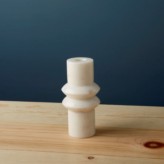Aruna Marble Candlestick Holder, Short