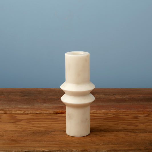 Aruna Marble Candlestick Holder, Medium