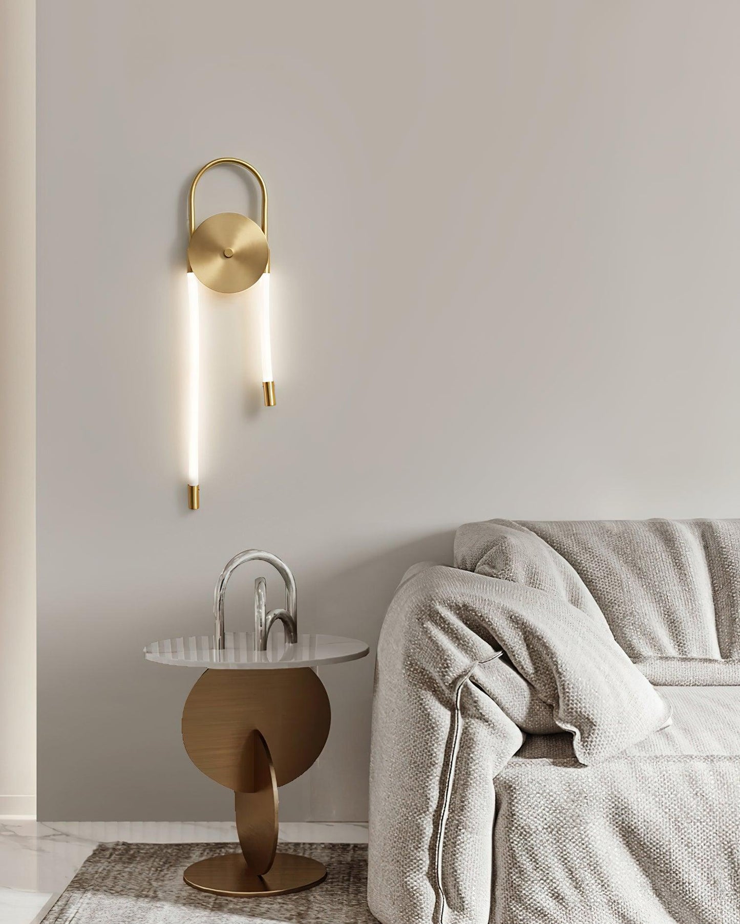 Bead Cascade Loop Wall Lamp