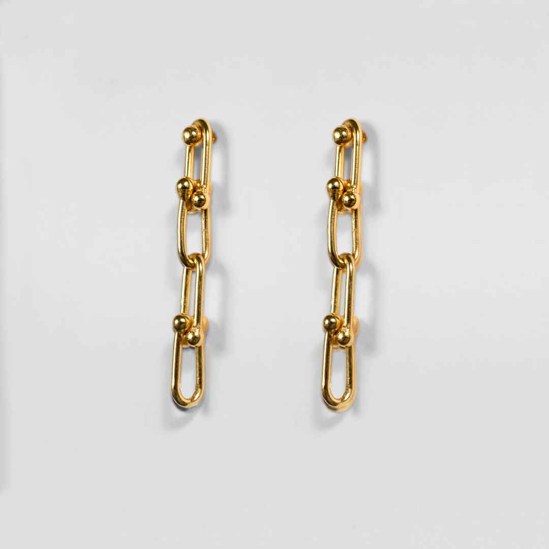 Bellamy - Horseshoe Link Earring in Gold