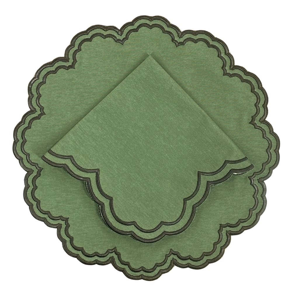 The Bettina Placemat - Fern and Cocoa (Set of 4)