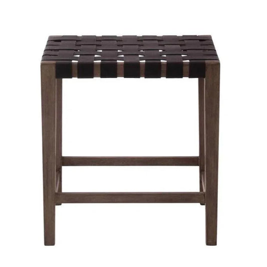 Black Leather Counter stool Madeira