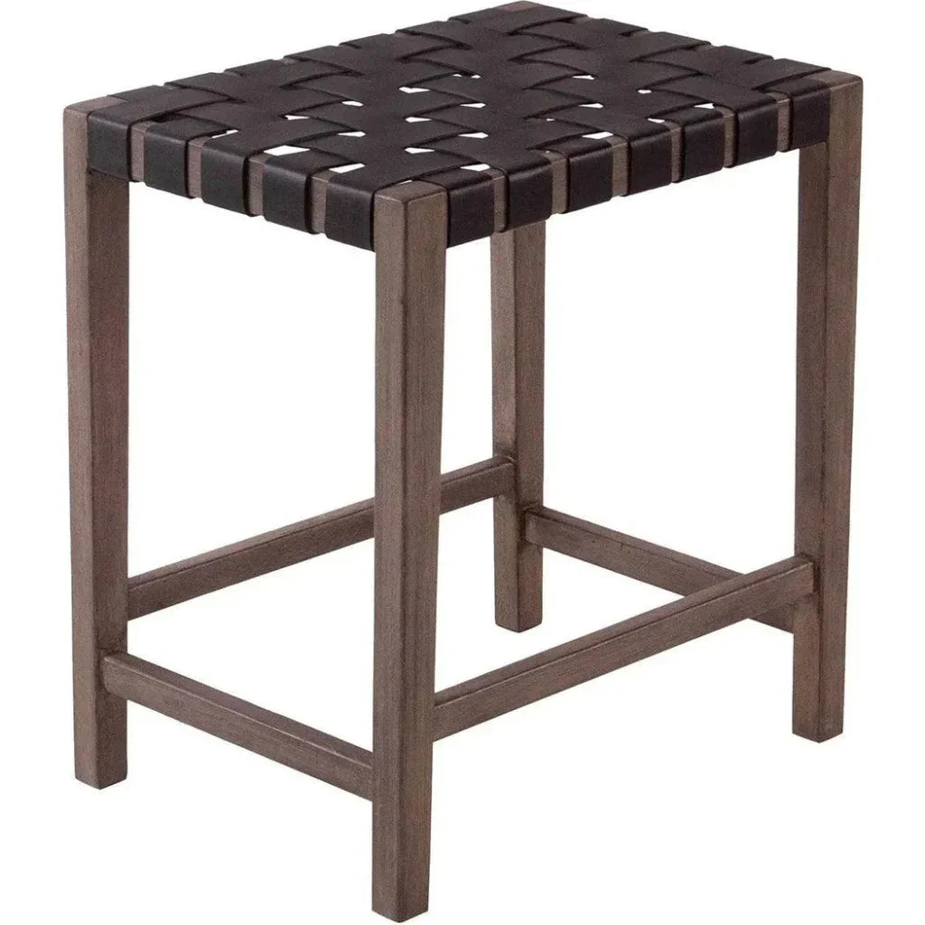 Black Leather Counter stool Madeira