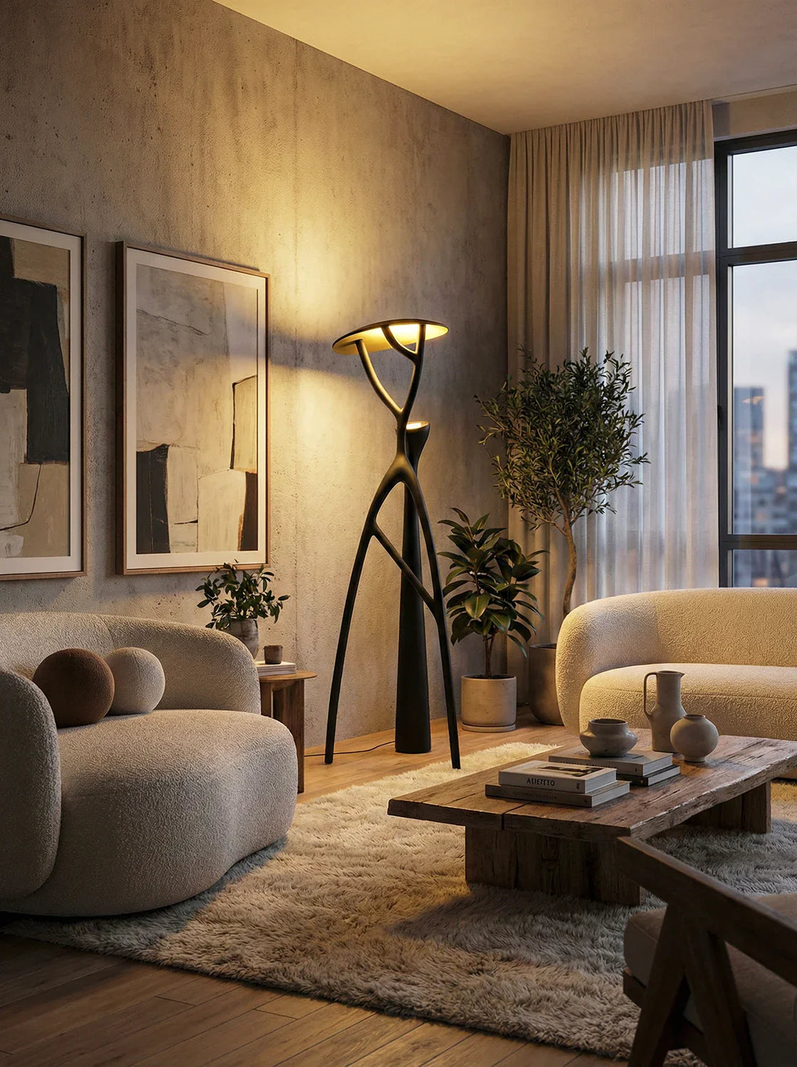 Blonski Black Statue Floor Lamp