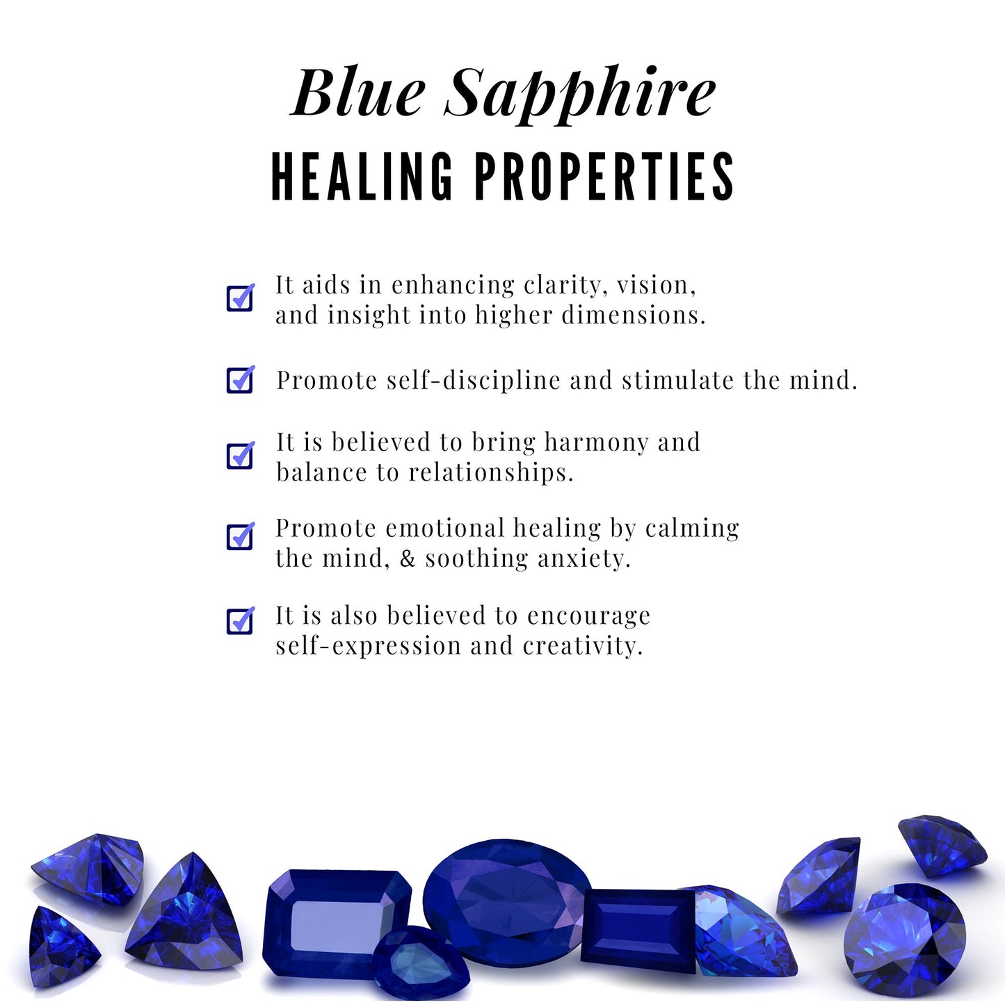 Heart Shape Sapphire Earring for Upper Lobe Piercing
