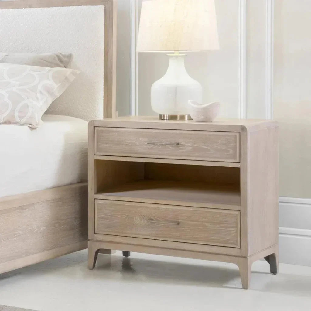 Bodhi 2-Drawer Open Nightstand with USB