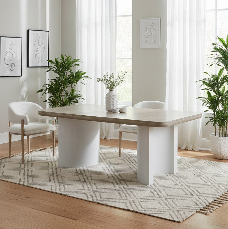 Bodhi 84-104 Extendable Table with Barrel Chairs Set