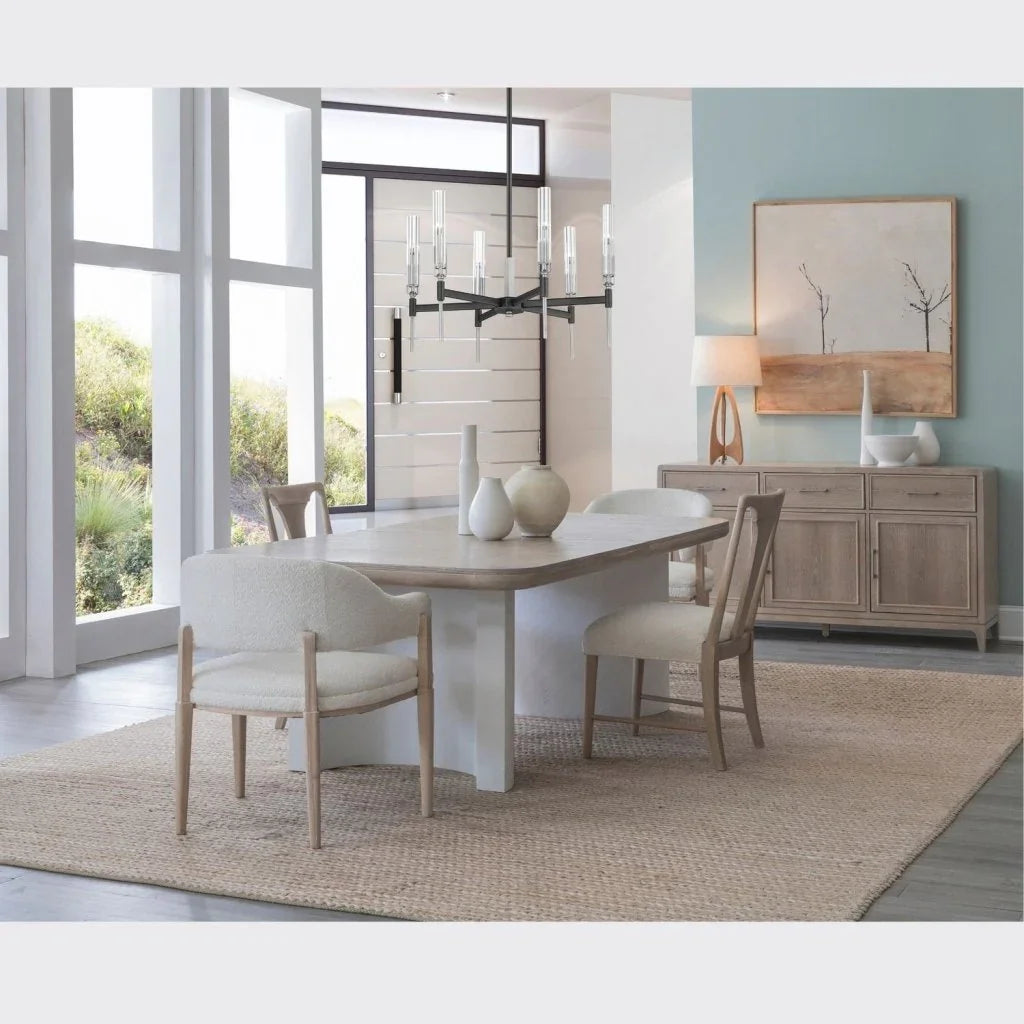 Bodhi 84-104 Extending Dining Table with MIXED Chairs 5PC