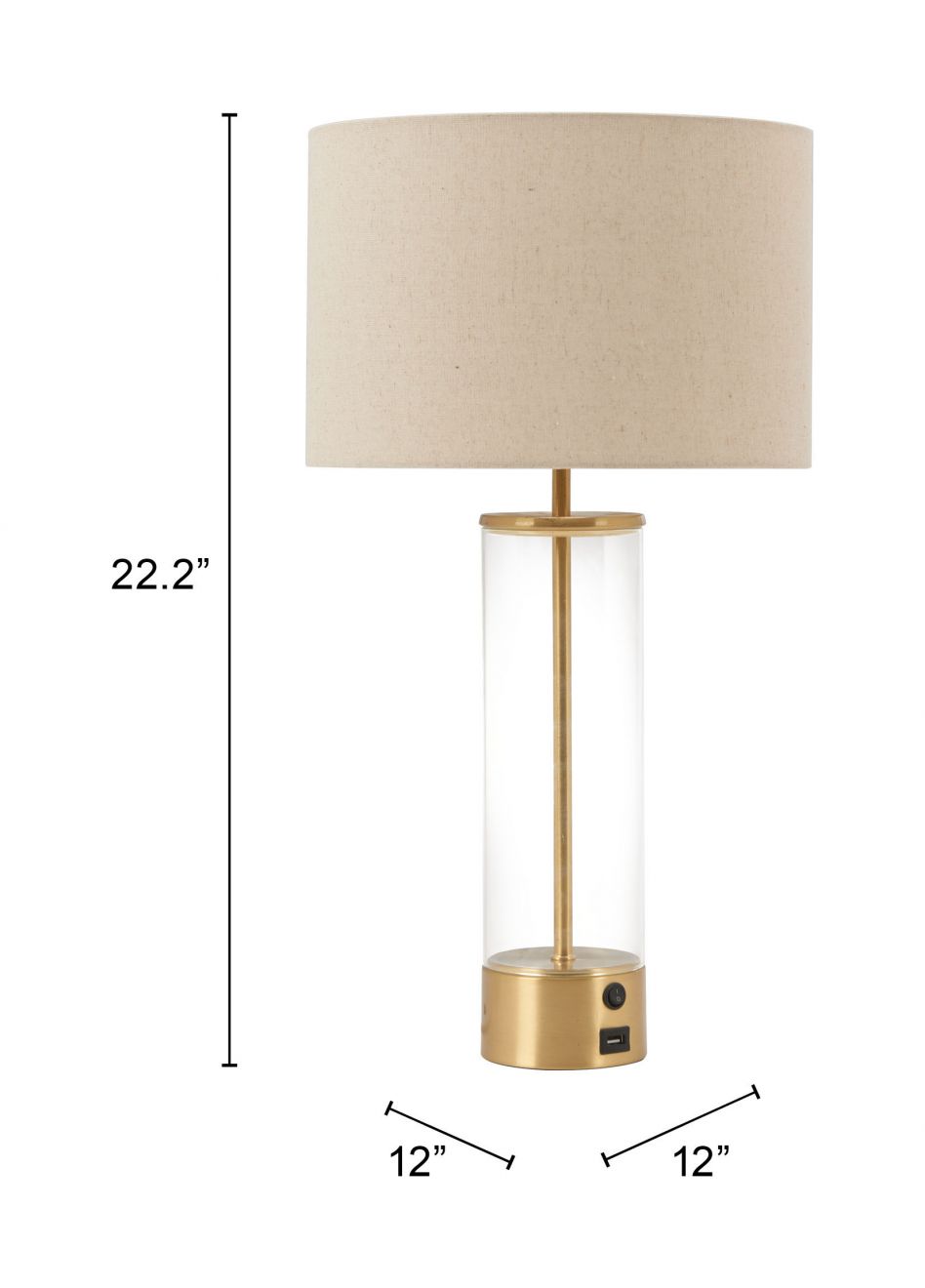 Boreal Golden Table Lamp