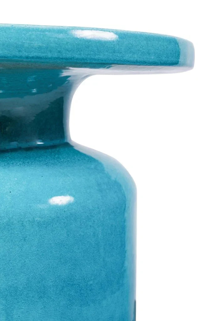 Bottle Ceramic Round Patio Accent Table